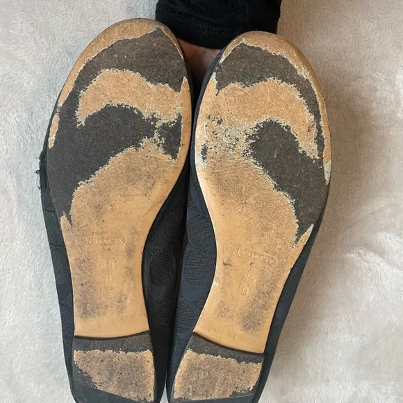 COACH black monogram flats - Picture 3 of 5